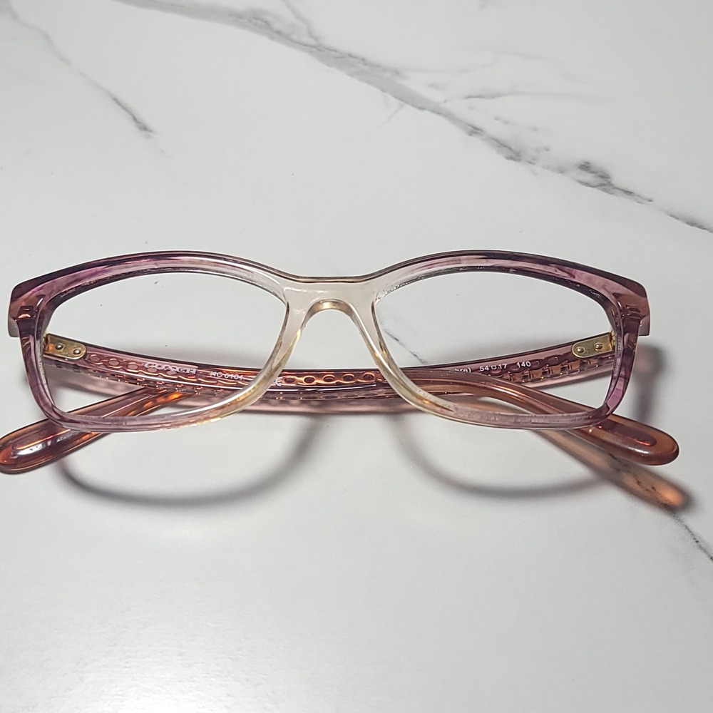 Coach HC6181 Transparent Pink Ombre Eyeglass Frames 5656 54-17-140 Designer